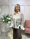 Load image into Gallery viewer, Pure Romance Rose Frill Blouse - Cream