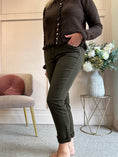 Load image into Gallery viewer, Mom Fit Jeans - Khaki Green
