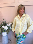 Load image into Gallery viewer, Broderie Anglaise Shirt - Yellow - Wardrobe By Simone