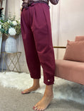 Load image into Gallery viewer, Scarf Tie Belted Pant - Burgundy