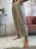 Load image into Gallery viewer, Barrel Suedette Pant - Soft Beige