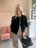 Load image into Gallery viewer, Leopard Edge Cardi Jacket - Black