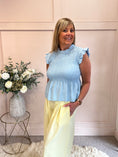Load image into Gallery viewer, Cute Peplum Top - Baby Blue One Size