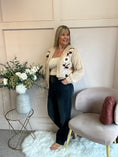 Load image into Gallery viewer, Pretty Flowers Cardigan - Soft Beige