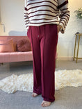 Load image into Gallery viewer, Comfy Wide Leg Lounge Pant - Burgundy