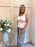 Load image into Gallery viewer, Scalloped Edged Vest Top - Pale Pink