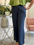 Load image into Gallery viewer, Scarf Tie Wide Pant - Navy