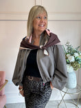 Load image into Gallery viewer, Scarf With Zip Jacket - Deep Taupe