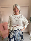 Load image into Gallery viewer, Crochet Jumper - Beige - Wardrobe By Simone
