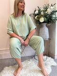 Load image into Gallery viewer, Top & Harem Pant Set - Soft Sage Green - Wardrobe By Simone