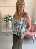 Load image into Gallery viewer, Ra-Ra Gingham Cami Top - Brown/White