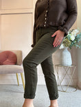 Load image into Gallery viewer, Mom Fit Jeans - Khaki Green