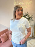Load image into Gallery viewer, Pretty Flower T Shirt - White - Wardrobe By Simone