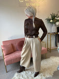 Load image into Gallery viewer, Lace & Satin Top - Brown - Wardrobe By Simone