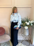 Load image into Gallery viewer, Romantic Daisy & Ruffle Top - Soft Blue - Wardrobe By Simone