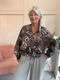 Load image into Gallery viewer, Lightweight Snake Print Zip Jacket - Brown/Cream - Wardrobe By Simone