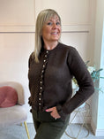 Load image into Gallery viewer, Frill Edge Cardigan - Brown