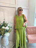 Load image into Gallery viewer, Side Tie Sleeveless Top - Olive Green