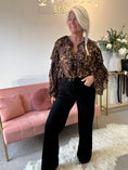 Load image into Gallery viewer, Frill Leopard Boho Top - Leopard - Wardrobe By Simone