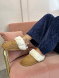 Load image into Gallery viewer, Fluff Edge Slipper/Mule - Camel