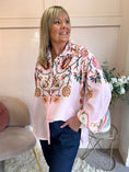 Load image into Gallery viewer, Cascading Floral Print Shirt - Pink/MIx - Wardrobe By Simone