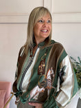 Load image into Gallery viewer, Carousel Horse Zip Jacket - Browns/Greens