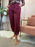 Load image into Gallery viewer, Scarf Tie Belted Pant - Burgundy