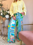 Load image into Gallery viewer, Club Tropicana Wide Leg Pant - Turquoise/Green - Wardrobe By Simone