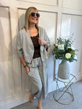 Load image into Gallery viewer, Gingham Little Jacket & Pants Set - Taupe/White