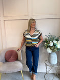 Load image into Gallery viewer, Cosy Striped Waistcoat - Brown/Cream