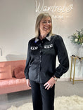 Load image into Gallery viewer, Diamonte Shirt - Black