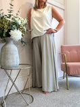 Load image into Gallery viewer, Deep Elasticated Waist Wide Pant - Stone