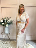 Load image into Gallery viewer, Spotty Pleated Dress- Beige One Size