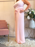 Load image into Gallery viewer, Tie Belt Wide Pant - Pale Pink - Wardrobe By Simone
