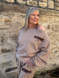 Load image into Gallery viewer, Iconic Stripe Lounge Set - Camel/Brown