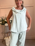 Load image into Gallery viewer, Cowl Neck Waistcoat Style Top - Sage Green One size