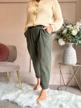 Load image into Gallery viewer, Belted Canvas Pant - Khaki