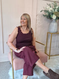 Load image into Gallery viewer, Scalloped Edged Vest Top - Damson - Wardrobe By Simone