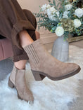 Load image into Gallery viewer, Chunky Heel Boot - Taupe