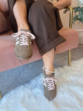 Load image into Gallery viewer, Pink Laced Trainer - Beige/Pink