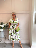 Load image into Gallery viewer, Button Detail Midi dress - Cream/Green/Brown - Wardrobe By Simone
