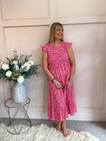 Load image into Gallery viewer, Ditsy Print Dress - Fuchia One Size
