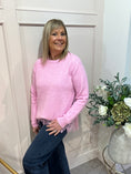 Load image into Gallery viewer, Lace Edge Jumper - Pink - Wardrobe By Simone