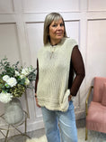 Load image into Gallery viewer, Sleeveless Over Knit - Beige - Wardrobe By Simone