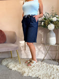 Load image into Gallery viewer, Tie Belted Shorts - Dark Blue - Wardrobe By Simone