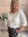Load image into Gallery viewer, Crochet Cardigan - Cream One Size