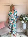 Load image into Gallery viewer, Vibrant Aztec Maxi Dress - Mint Green/Mix - Wardrobe By Simone