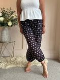 Load image into Gallery viewer, Spotty Barrel Pant - Navy/White - Wardrobe By Simone
