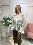 Load image into Gallery viewer, Pure Romance Rose Frill Blouse - Cream