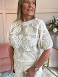 Load image into Gallery viewer, Woven Lace Detail Top& Pant Set - Cream - Wardrobe By Simone